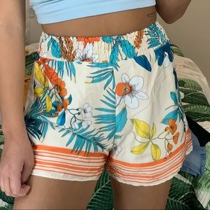Fashion Nova satin tropical shorts